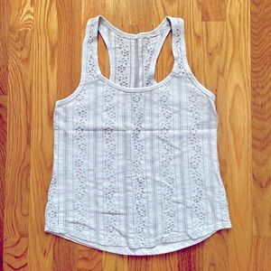 HOLLISTER Gray Lace Racerback Tank Top